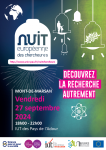 Affiche de la Nuit européenne des Chercheur.e.s 2024